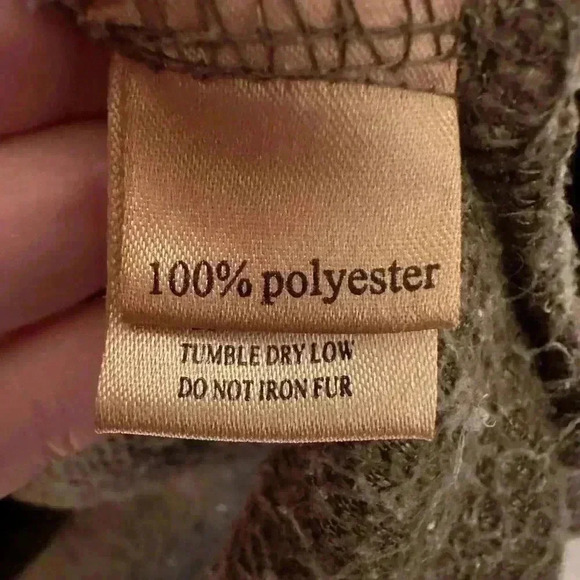 True Grit Pullover Men’s Tan/Brown Sherpa Wooly Fleece 1/4 Zip - Size Medium - Picture 4 of 10